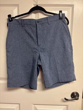 Hogan Men's Light Blue Flat-Front Summer Shorts